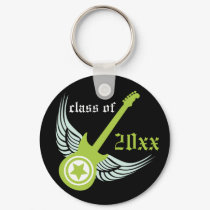 Rock on! Customized Graduation Keychain (lime) by GraduateShoppe Rock on! Customized Graduation Keychain (lime)