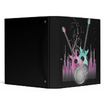 rock on electric guitars vector binders