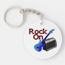 Rock On Guitar & Amp Keychains