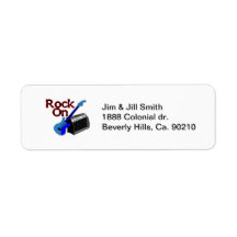 Rock On Guitar & Amp Return Address Label
