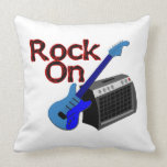 Rock On Guitar & Amp Throw Pillows