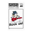 Rock On Snowman Stamps