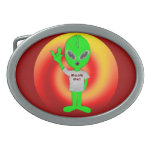 Rock On Oval Belt Buckle