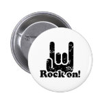 Rock On Pinback Button