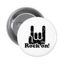 Rock On Pinback Button