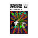 Rock on postage stamp