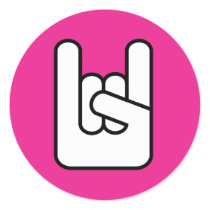 rock on rock hand pink icon sticker stickers