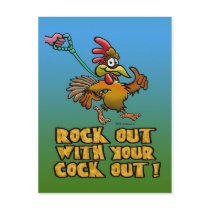 ROCK OUT COCK OUT POSTCARD