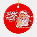 Rock Out With Your Sock Out Christmas Tree Ornament