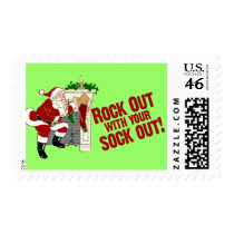 Rock Out WIth Your Sock Out! Postage Stamps