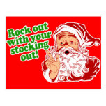 Rock out with your sock out postcard