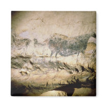 Rock painting of a black cow, c.17000 BC Magnets