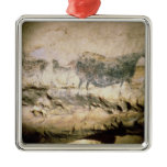 Rock painting of a black cow, c.17000 BC Christmas Ornaments