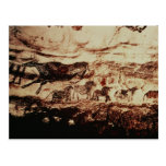 Rock painting of a leaping cow postcard