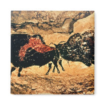 Rock painting of bison, c.17000 BC Magnets