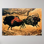 Rock painting of bison, c.17000 BC Print