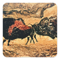 Rock painting of bison, c.17000 BC Square Stickers