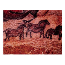 Rock painting of tarpans , c.17000 BC Post Cards