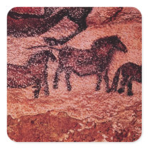 Rock painting of tarpans , c.17000 BC Stickers
