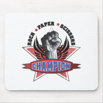 Rock, Paper, Scissors Champion mousepads