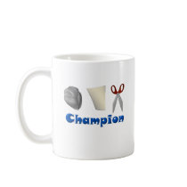 Rock Paper Scissors Champion mugs