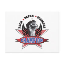 Rock, Paper, Scissors Champion postcards
