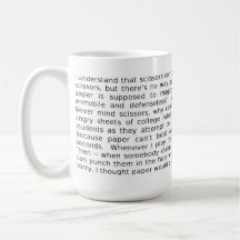 Rock Paper Scissors Debate FunnyMug
