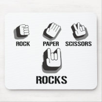 Rock Paper Scissors- Emo Alternative Grunge Rock Mouse Mats