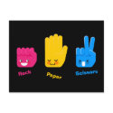 Rock, Paper, Scissors Game Postcard