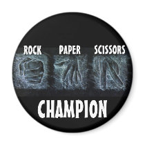 Rock Paper Scissors Refrigerator Magnet