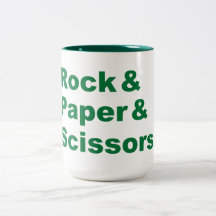 Rock & Paper & Scissors Mug