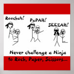 Rock, Paper, Scissors NINJA! Print