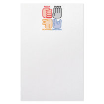 Rock Paper Scissors Shocker stationery by fightcancertees Rock Paper Scissors Shocker stationery