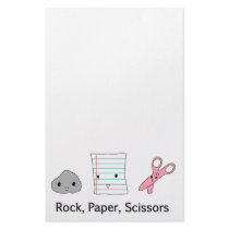 Rock Paper Scissors Customized Stationery