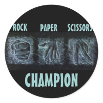 Rock Paper Scissors Round Sticker