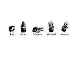 Rock Paper Scissors Vampire Werewolf T Shirts