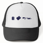 Rock, Paper, Shotgun - Gamer Video Game Gun Trucker Hats