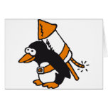 rock penguin card