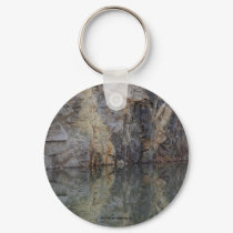 Rock Quarry Wall Reflection #3 Nature Keychain