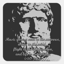Rock Quotes - Plato Sticker