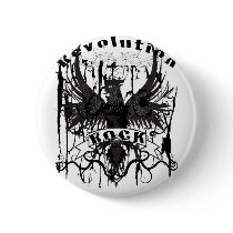 Rock Revolution Music American Apparel Pin