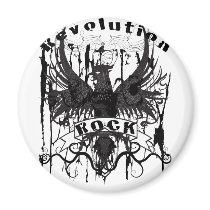 Rock Revolution Music American Apparel Magnets