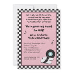 Rock & Roll 50's Birthday Invitation