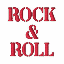 ROCK   &   ROLL -- black / long sleeve embroidered shirts