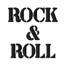 ROCK   &   ROLL -- black / long sleeve embroidered shirts