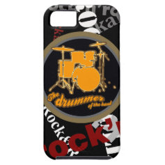 rock & roll ~ drummer iPhone 5 case