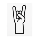 Rock & Roll Hand Symbol postcards