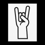Rock & Roll Hand Symbol Postcard