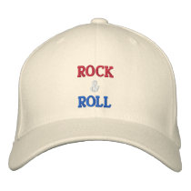 ROCK & ROLL -- RED, WHITE & BLUE! embroidered hats by dogiron ROCK & ROLL -- RED, WHITE & BLUE! embroidered hats