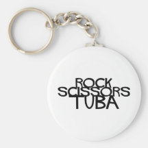 Rock Scissors Tuba Keychain